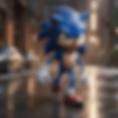 Dynamic Visuals of Sonic the Hedgehog Movie Sonic the Hedgehog in Action
