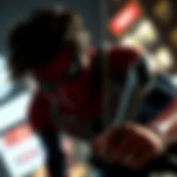 A dramatic scene from Spider-Man 3 showcasing intense action.