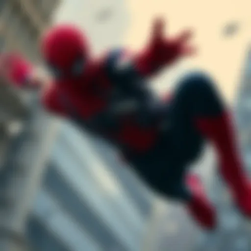 Dynamic Action Sequence Dynamic action sequence showcasing Spider-Man's agility