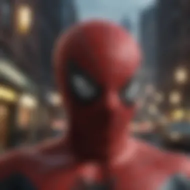 Intriguing cinematic composition of Spiderman cameo