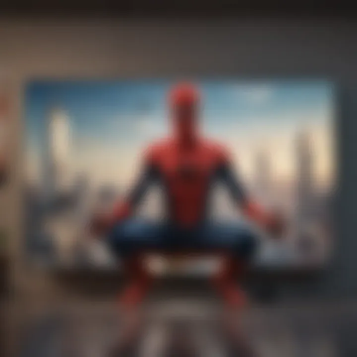 Smart TV screen showing Spider-Man: No Way Home