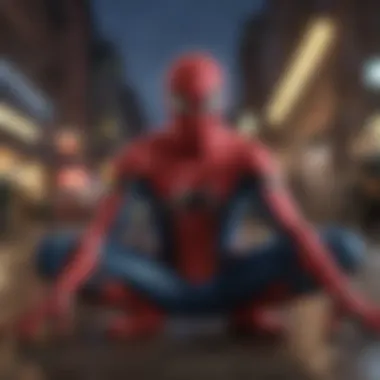 Digital streaming platform with Spider-Man poster