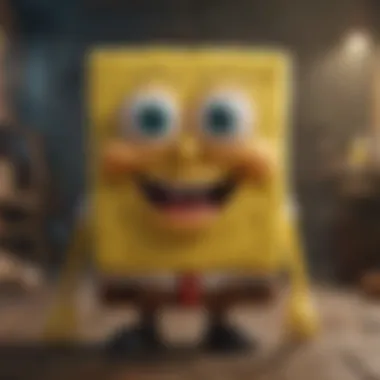 A character study image focusing on SpongeBob's emotional growth throughout the film.