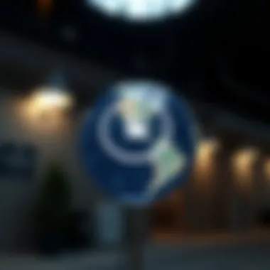 Globe with internet connection symbol