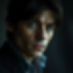 A detailed depiction of Tommy Shelby with a contemplative expression, highlighting his character depth.