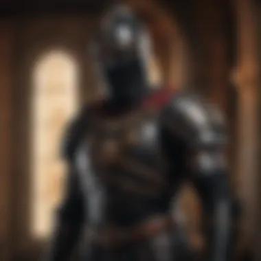 Echoes of History A historical depiction of the Black Knight in ancient armor