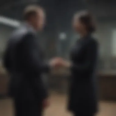 A scene depicting the tension between main characters in The Blacklist.