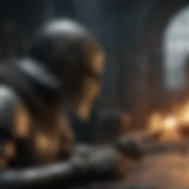 Thematic Elements and Artistic Style Visual representation of the game's thematic elements and artistic style reflecting the Dark Souls lore.