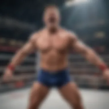 Celebrating British Wrestling Talent A spotlight on a British wrestler celebrating a victory