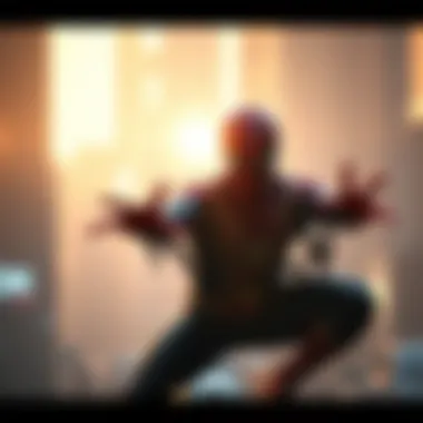 Disney and Marvel Collaboration A visual representation of the collaboration between Disney and Marvel in a cinematic setting.