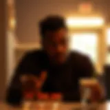 An intense moment from the film showcasing its unique visual style