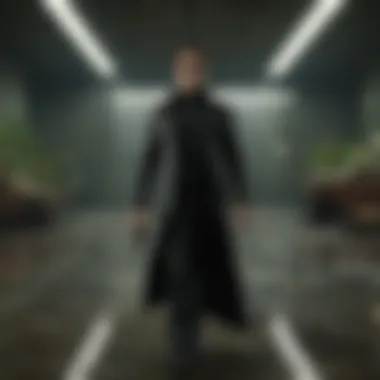 Cinematic Impact of The Matrix Resurrections An evocative scene illustrating the film's impact on contemporary cinema