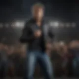Jon Bon Jovi performing on stage