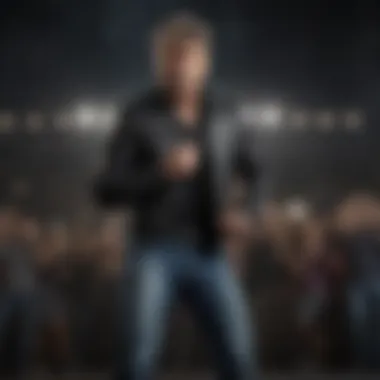 Jon Bon Jovi performing on stage