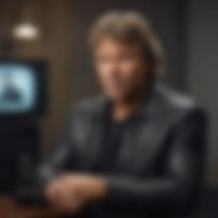 Jon Bon Jovi in a cameo appearance on a popular TV show