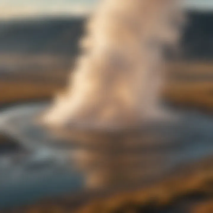 A breathtaking view of Yellowstone's diverse landscape showcasing its geothermal features.