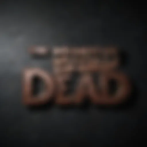 The Walking Dead franchise logo with a dark, ominous background