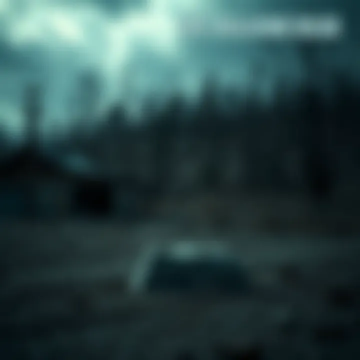 An eerie landscape representing the post-apocalyptic world