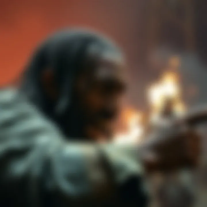 An intense scene depicting a dramatic event in The Walking Dead