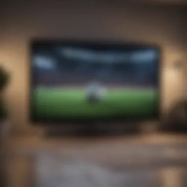 Sleek Smart TV Showing UEFA Champions League Game