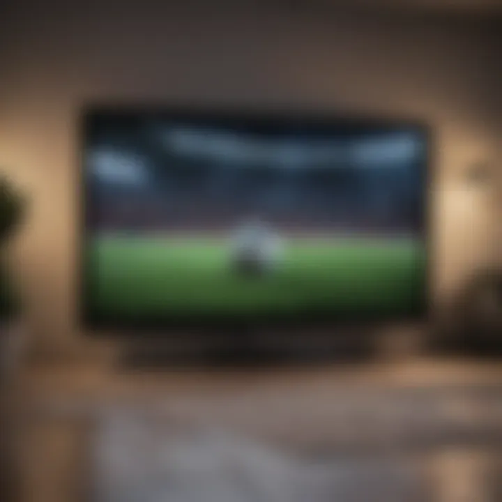 Sleek Smart TV Showing UEFA Champions League Game