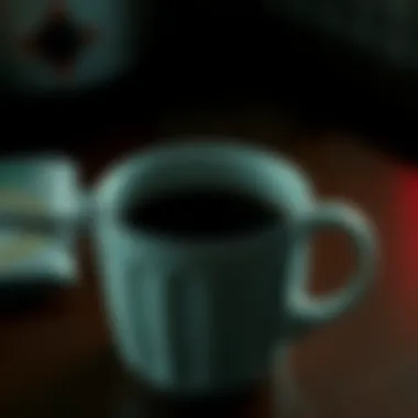 A close-up shot of a coffee cup, representing a recurring motif in the series