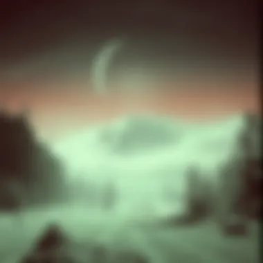 A still from the series showcasing the surreal landscape