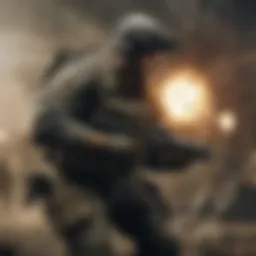 Dynamic combat scene in Call of Duty for PS5