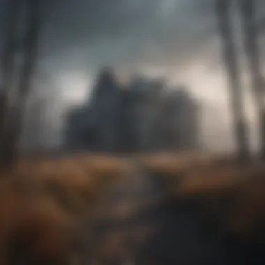 Eerie Landscape of Horror An eerie landscape representing the haunting atmosphere of American Horror Stories