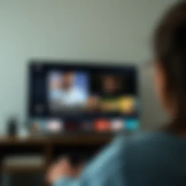 Apple TV Interface Highlights Visual representation of Apple TV interface showcasing popular shows