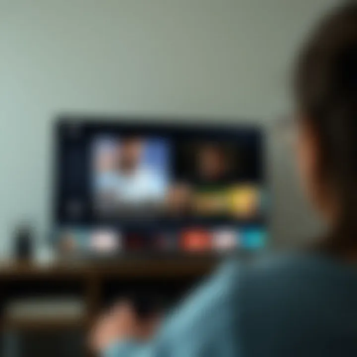 Apple TV Interface Highlights Visual representation of Apple TV interface showcasing popular shows