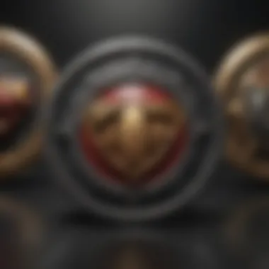 Justice League Symbols Iconic symbols representing each member of the Justice League