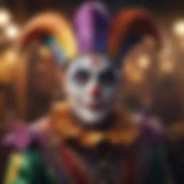 Whimsical Representation of the Jester The Jester in a colorful costume, capturing the essence of whimsy.