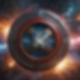 Marvel Cinematic Universe logo with a cosmic background