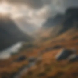 A scenic view of the Scottish Highlands, symbolizing the backdrop of Outlander.