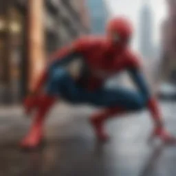 A captivating scene from the Spider-Man film showing the iconic superhero in action.