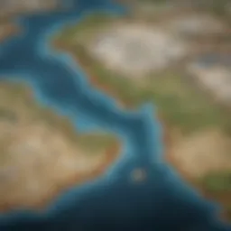 A detailed map showcasing the Viking exploration routes