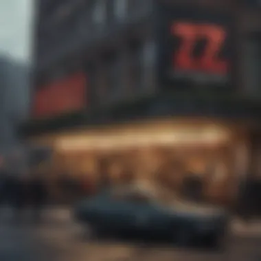 Vintage cinema marquee showcasing 'World War Z' showtimes