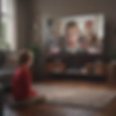 Smart TV displaying 'Home Alone' movie