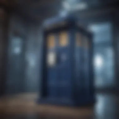 A visual representation of the iconic TARDIS traveling through time and space