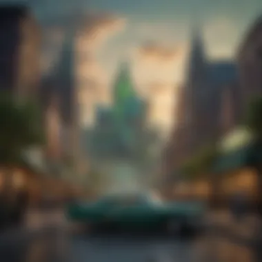 The Enchantment of Emerald City A visually striking scene from the film adaptation showcasing the iconic Emerald City.