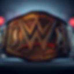 A historic WWE Championship belt showcasing its intricate design and significance.