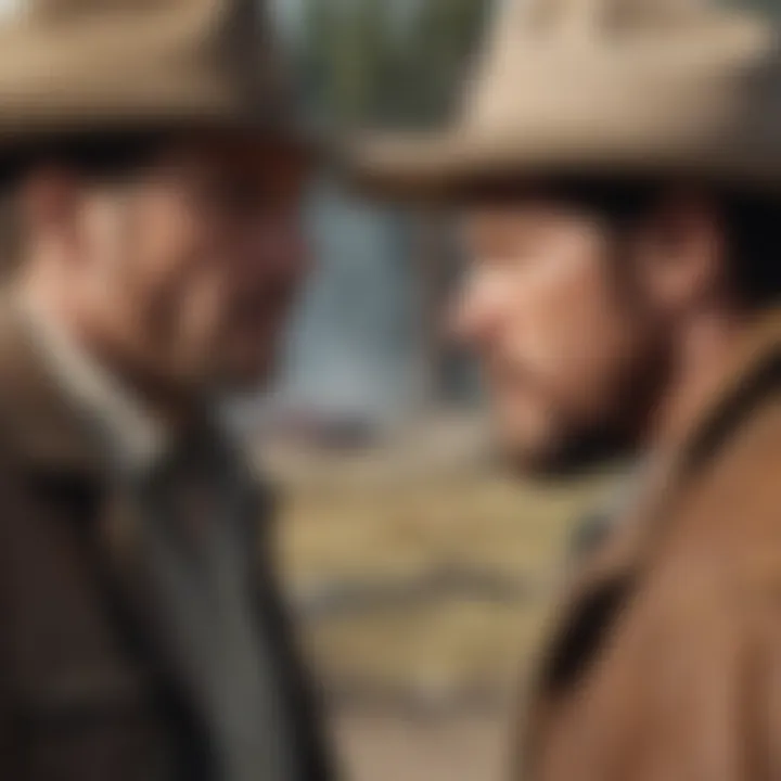 A dramatic scene from Yellowstone highlighting intense conflict between characters.