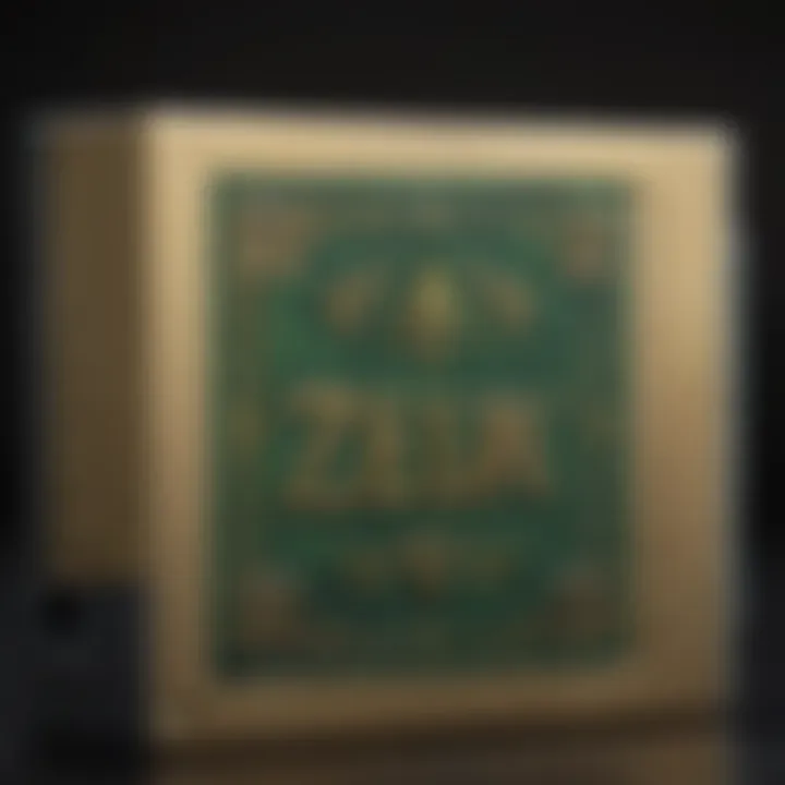 Close-up of Zelda game cartridge